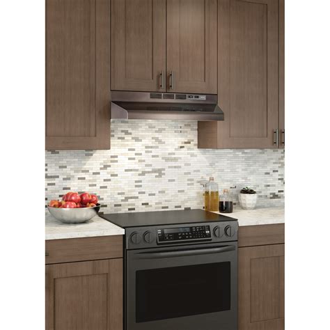 broan 30-in convertible black stainless steel under cabinet range hood|broan 30 inch hood models.